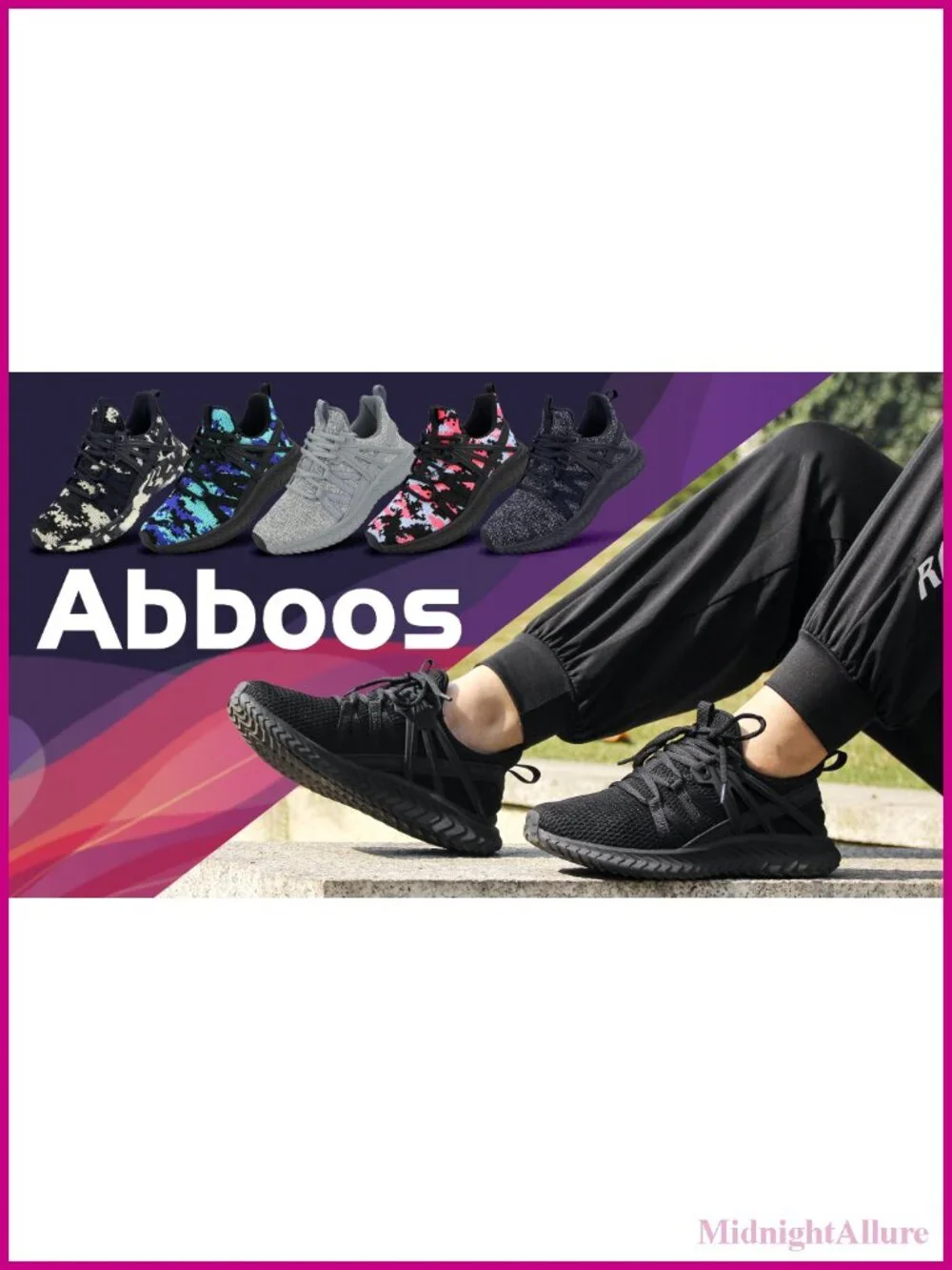 Breathable Knit Women's Slip On Running Sneakers Casual Tennis Shoes
